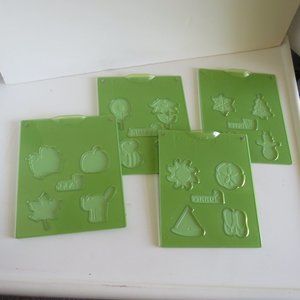 TEXTURE PLATES 4 SEASONS Fiskars Embossing, Tracing, Magnetic attachment